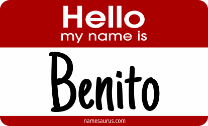 Hello my name is Benito png download