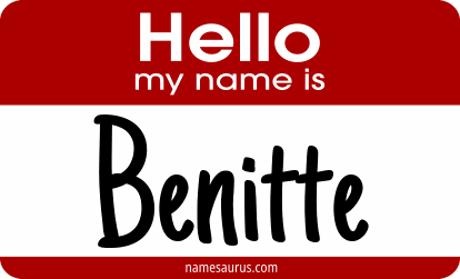 Hello my name is Benitte png download