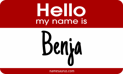 Hello my name is Benja png download