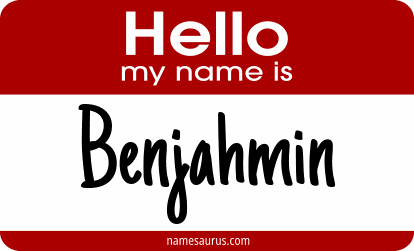 Hello my name is Benjahmin png download
