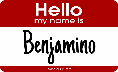 Hello my name is Benjamino png download