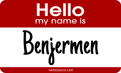 Hello my name is Benjermen png download