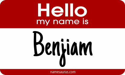 Hello my name is Benjiam png download