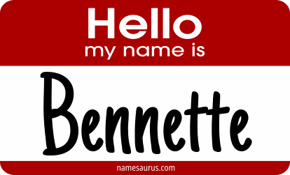 Hello my name is Bennette png download