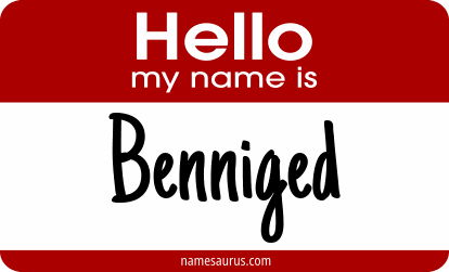Hello my name is Benniged png download