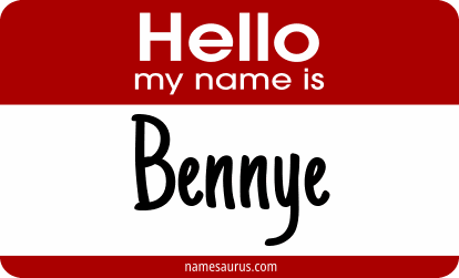 Hello my name is Bennye png download