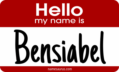 Hello my name is Bensiabel png download