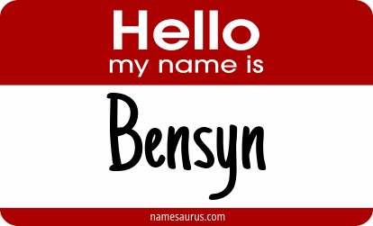 Hello my name is Bensyn png download