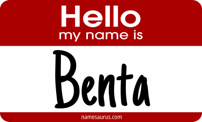 Hello my name is Benta png download