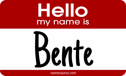 Hello my name is Bente png download