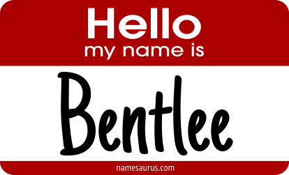 Hello my name is Bentlee png download