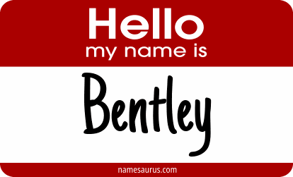 Hello my name is Bentley png download