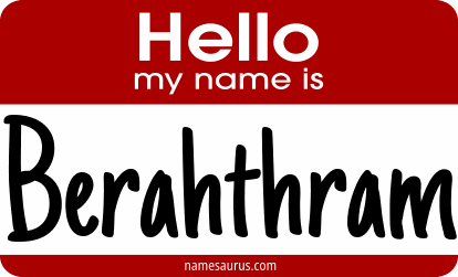 Hello my name is Berahthram png download