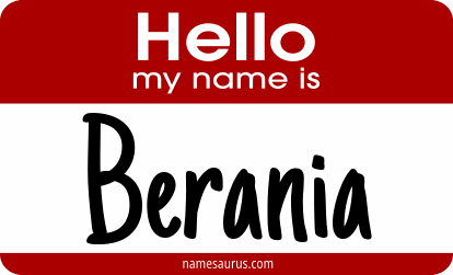 Hello my name is Berania png download