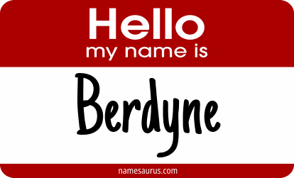 Hello my name is Berdyne png download
