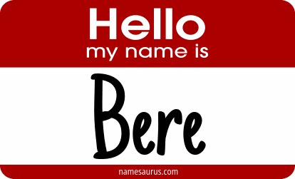 Hello my name is Bere png download