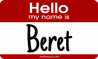 Hello my name is Beret png download