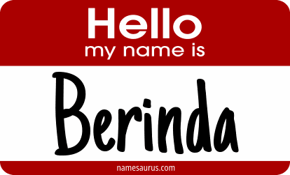 Hello my name is Berinda png download