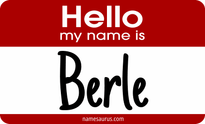 Hello my name is Berle png download