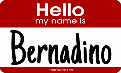 Hello my name is Bernadino png download
