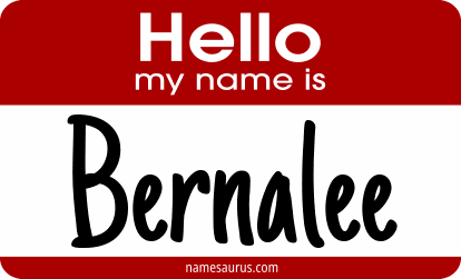 Hello my name is Bernalee png download