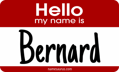 Hello my name is Bernard png download