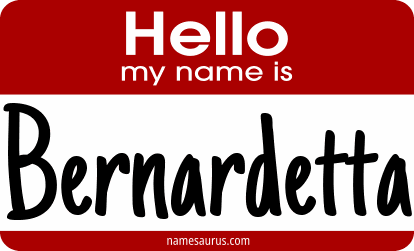 Hello my name is Bernardetta png download