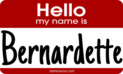 Hello my name is Bernardette png download