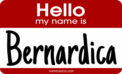 Hello my name is Bernardica png download