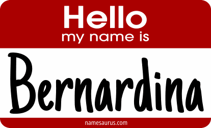 Hello my name is Bernardina png download