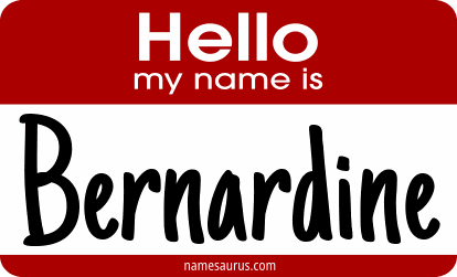 Hello my name is Bernardine png download