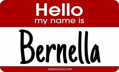 Hello my name is Bernella png download
