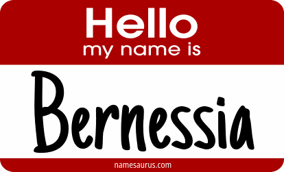 Hello my name is Bernessia png download
