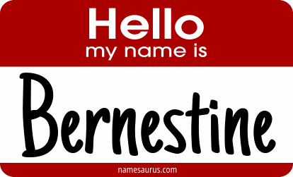 Hello my name is Bernestine png download