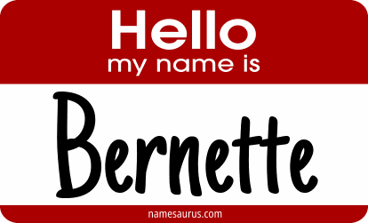 Hello my name is Bernette png download