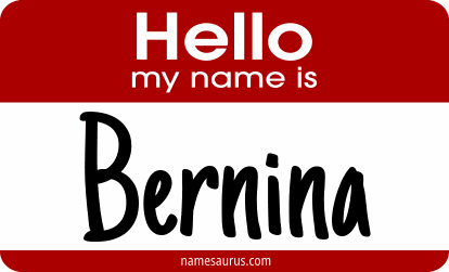 Hello my name is Bernina png download