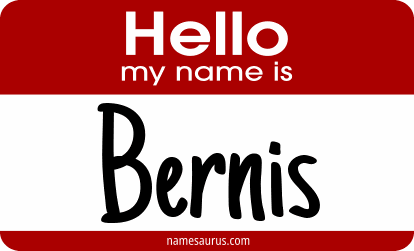 Hello my name is Bernis png download
