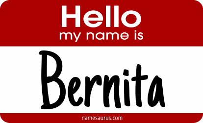 Hello my name is Bernita png download