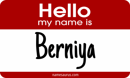 Hello my name is Berniya png download