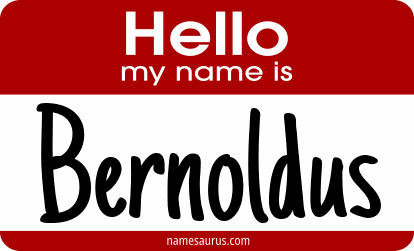Hello my name is Bernoldus png download