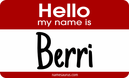 Hello my name is Berri png download