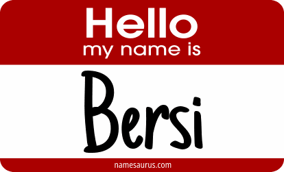 Hello my name is Bersi png download