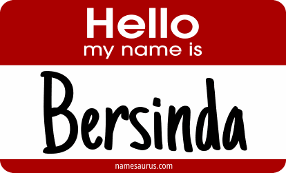 Hello my name is Bersinda png download