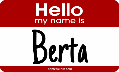 Hello my name is Berta png download