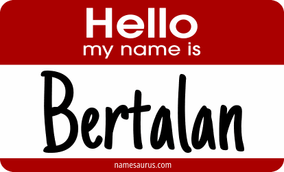 Hello my name is Bertalan png download