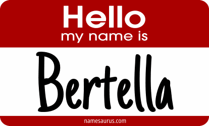 Hello my name is Bertella png download