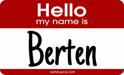 Hello my name is Berten png download