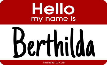 Hello my name is Berthilda png download
