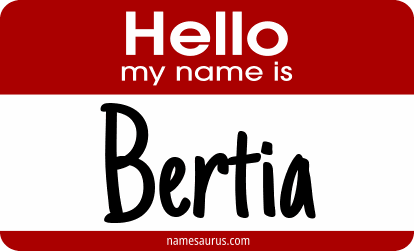 Hello my name is Bertia png download