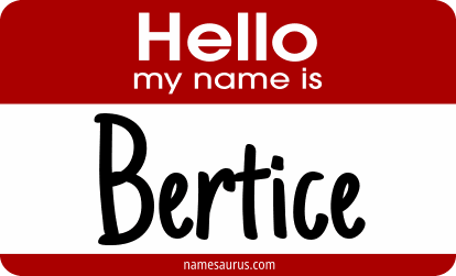 Hello my name is Bertice png download